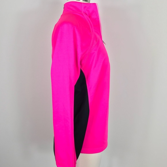 Champion Quarter Zip Fleece Pink w/ Black Sides L - Picture 5 of 8